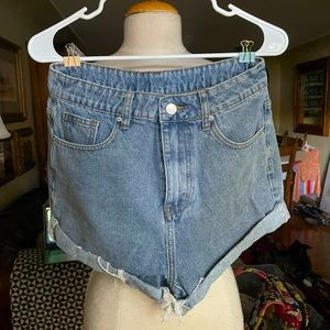 SHEIN high waist jean shorts